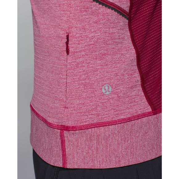 LULULEMON Run For Gold 1/2 Zip Size 4 Heathered Bumble Berry - Picture 7 of 13
